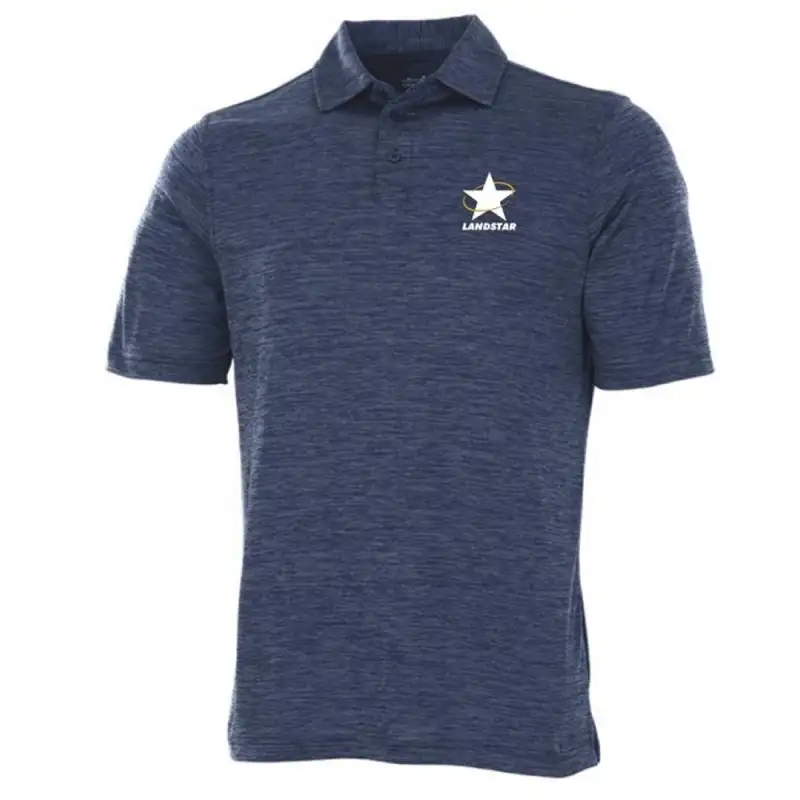 Mens Space Dye Polo-Navy