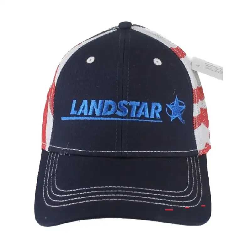 Navy/White Flag Mesh Hat